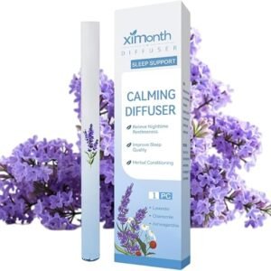 Upgraded Mullein Inhaler for Lung Cleansing & Breathing Support with Atomizing Technology, Air Freshener with 600 Uses (Purple)