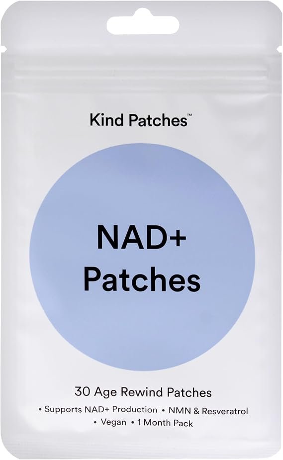 Kind Patches NAD Plus Patches - Anti Wrinkle Patches with NMN and Resveratrol - NAC Supplement for Radiant Skin - Boost Collagen Production - 30 Count