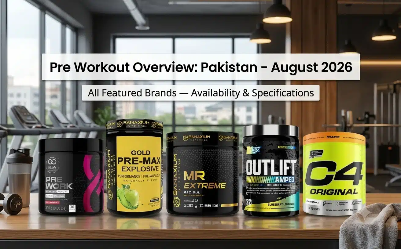 Pre Workout Price in Pakistan August 2026 — All Brands Price List