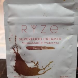 RYZE SUPERFOODS Probiotic Coffee Creamer with 6 Organic Adaptogenic Mushrooms & Probiotics 30 serving